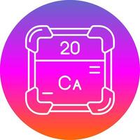 Calcium Line Gradient Circle Icon vector