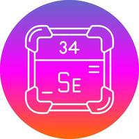 Selenium Line Gradient Circle Icon vector