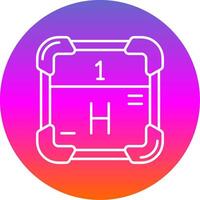 Hydrogen Line Gradient Circle Icon vector