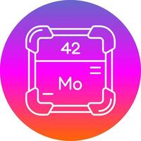 Molybdenum Line Gradient Circle Icon vector