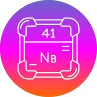 Niobium Line Gradient Circle Icon vector