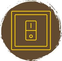 Switcher Line Circle Yellow Icon vector