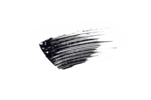 swatch, mascara brushstroke smear isolated on  transparent png background