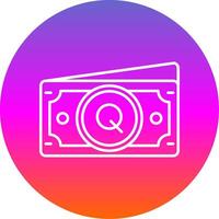 Quetzal Line Gradient Circle Icon vector