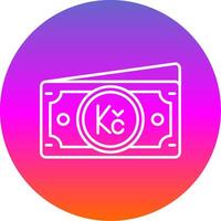 Koruna Line Gradient Circle Icon vector