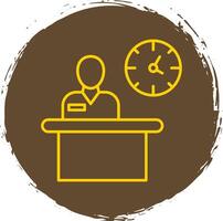 Break Line Circle Yellow Icon vector
