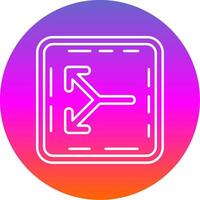 división línea degradado circulo icono vector