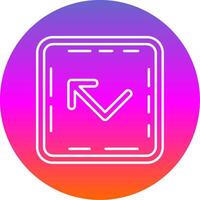 Bounce Line Gradient Circle Icon vector