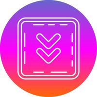 Chevron Line Gradient Circle Icon vector