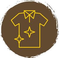 T Shirt Line Circle Yellow Icon vector