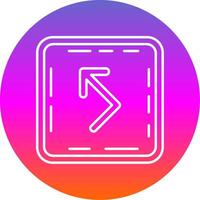 Bounce Line Gradient Circle Icon vector