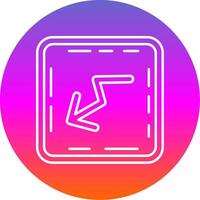 Trend Line Gradient Circle Icon vector