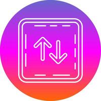 Swap Line Gradient Circle Icon vector