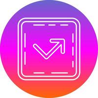 Bounce Line Gradient Circle Icon vector
