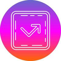 Bounce Line Gradient Circle Icon vector