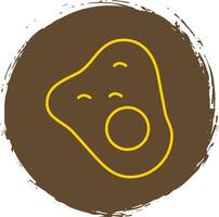 Eggs Line Circle Yellow Icon vector