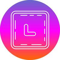 Chevron Line Gradient Circle Icon vector