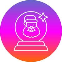 Jingle bell Line Gradient Circle Icon vector