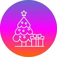 Jingle bell Line Gradient Circle Icon vector