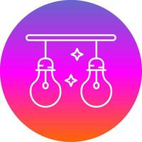 Light Line Gradient Circle Icon vector