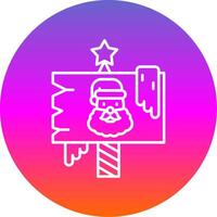 North pole Line Gradient Circle Icon vector