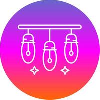 Lights Line Gradient Circle Icon vector