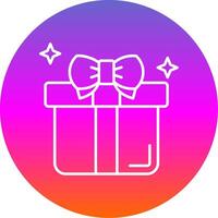 Gift Line Gradient Circle Icon vector