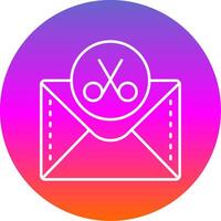 Scissor Line Gradient Circle Icon vector