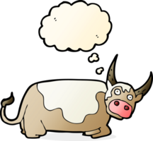 cartoon bull with thought bubble png