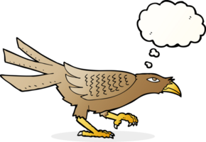 cartoon bird with thought bubble png