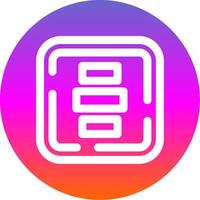 Horizontal Alignment Line Gradient Circle Icon vector
