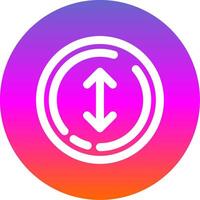 Up and down arrow Line Gradient Circle Icon vector