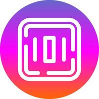 Center alignment Line Gradient Circle Icon vector