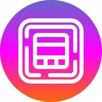 Layout Line Gradient Circle Icon vector