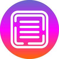 Text justify Line Gradient Circle Icon vector
