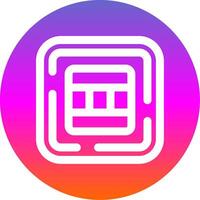 Layout Line Gradient Circle Icon vector