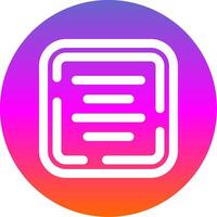 Center alignment Line Gradient Circle Icon vector