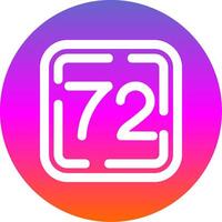 Seventy Two Line Gradient Circle Icon vector