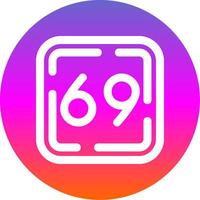 Sixty Nine Line Gradient Circle Icon vector