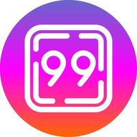 Ninety Nine Line Gradient Circle Icon vector