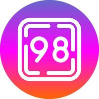 Ninety Eight Line Gradient Circle Icon vector