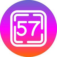 Fifty Seven Line Gradient Circle Icon vector