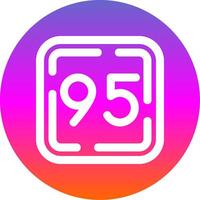 Ninety Five Line Gradient Circle Icon vector