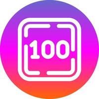 One Hundred Line Gradient Circle Icon vector