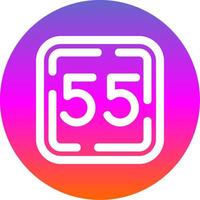 Fifty Five Line Gradient Circle Icon vector