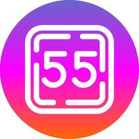 Fifty Five Line Gradient Circle Icon vector