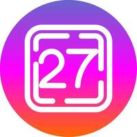 Twenty Seven Line Gradient Circle Icon vector