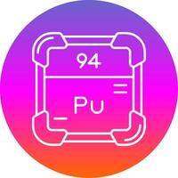 Plutonium Line Gradient Circle Icon vector