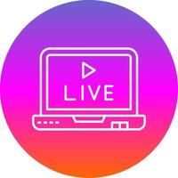 Live Line Gradient Circle Icon vector