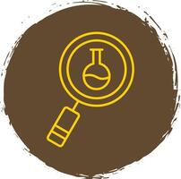 Research Line Circle Yellow Icon vector